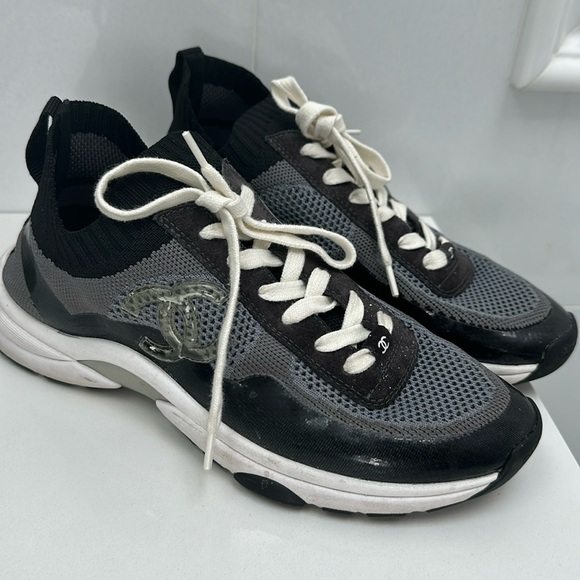 CHANEL Shoes - Chanel knit sneakers 39.5 worn few times